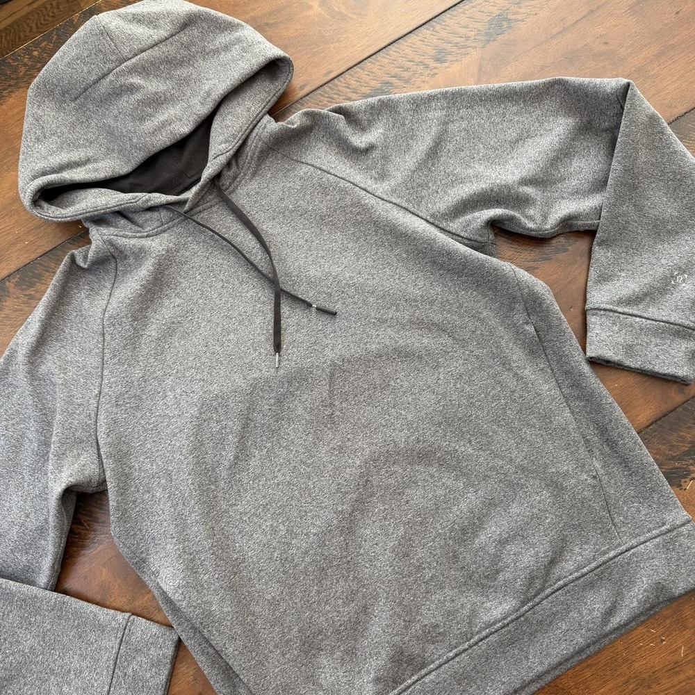 Lululemon Hoodie Mens‎ Small Gray Pullover Kangaroo Pocket Raglan Stretch